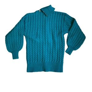 Vintage Blue/Green Knit Sweater